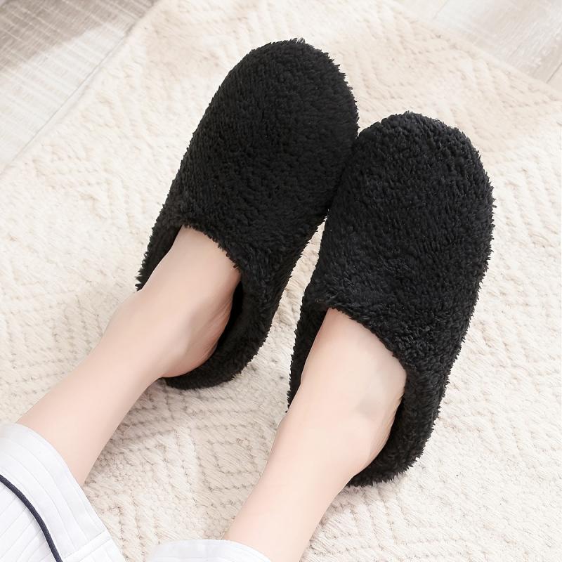 Women's Indoor Plush Slippers Soft Fleece Shoes
