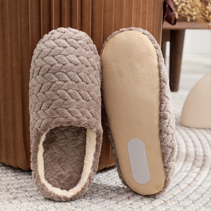 Women's Indoor Plush Slippers Soft Fleece Shoes