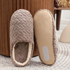 Women's Indoor Plush Slippers Soft Fleece Shoes