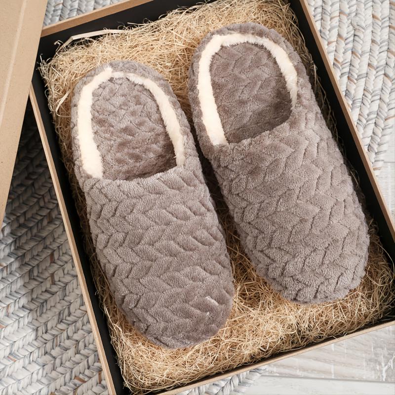 Women's Indoor Plush Slippers Soft Fleece Shoes