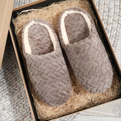 Women's Indoor Plush Slippers Soft Fleece Shoes