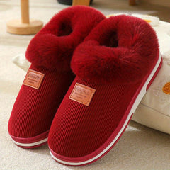 Women's Plush Lined Winter Indoor Slippers Warm & Comfy Slip On Anti skid Slides