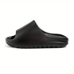 Women's Solid Slides Lightweight Open Toe Slip On Shoes