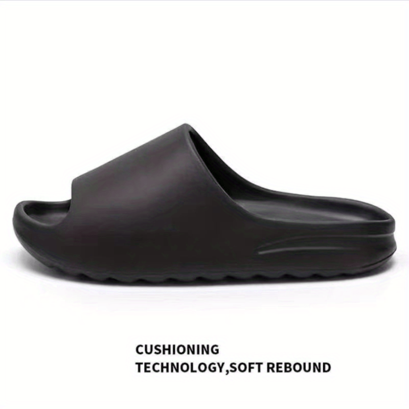 Women's Solid Slides Lightweight Open Toe Slip On Shoes