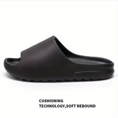 Women's Solid Slides Lightweight Open Toe Slip On Shoes