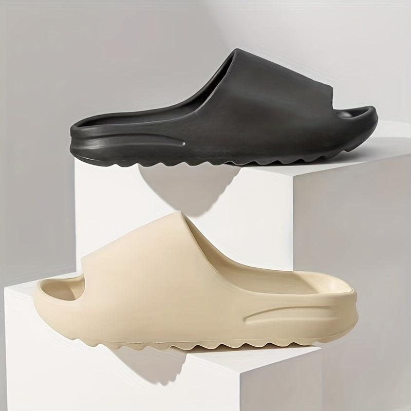 Women's Solid Slides Lightweight Open Toe Slip On Shoes