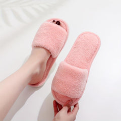 Women's Plush Indoor Slippers Warm & Comfy Anti Skid House Fluffy Slides