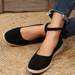 Women's Espadrilles Wedge Heel Shoes Ankle Buckle Strap Casual Walking Shoes