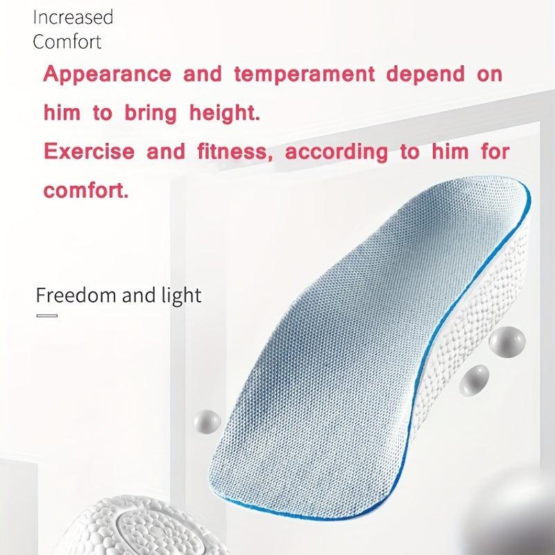 Heightening Insoles Men Women Soft Breathable Shock Absorption