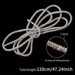 Artificial Diamond Studded 47 24-inch Rope Shoelaces