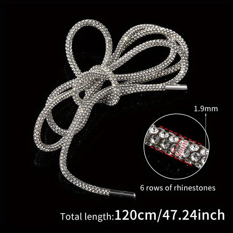 Artificial Diamond Studded 47 24-inch Rope Shoelaces