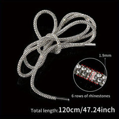 Artificial Diamond Studded 47 24-inch Rope Shoelaces