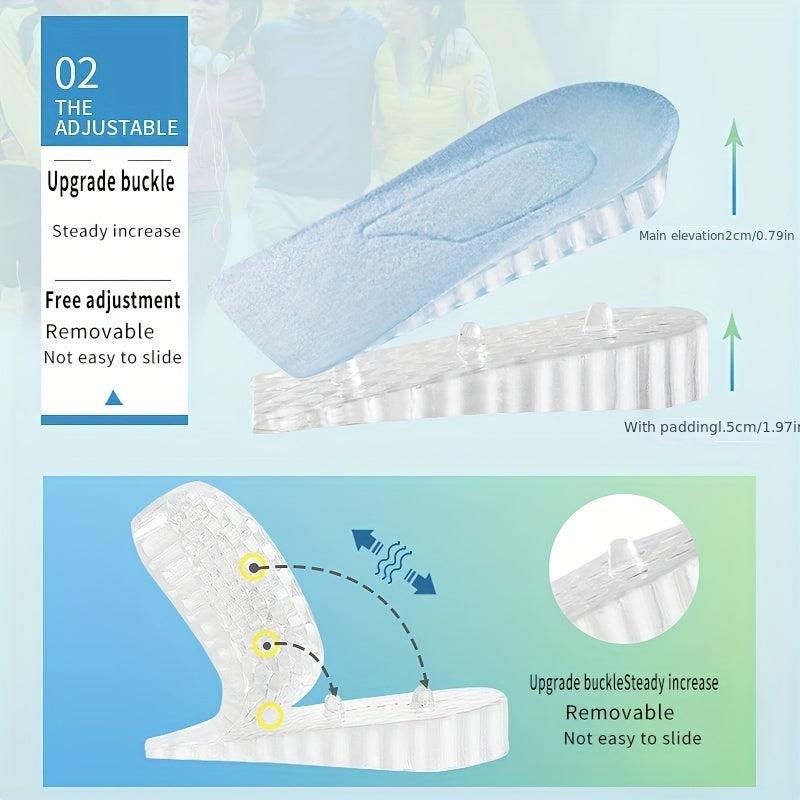 Invisible Height Increase Insoles 3 4 Layer Air Up Lifts Elevator Shoes Pad