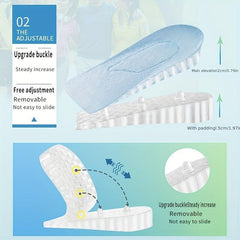 Invisible Height Increase Insoles 3 4 Layer Air Up Lifts Elevator Shoes Pad