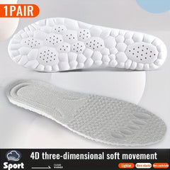 4D Sports Shoes Insoles Soft Running Insole Shock Absorption Arch Support