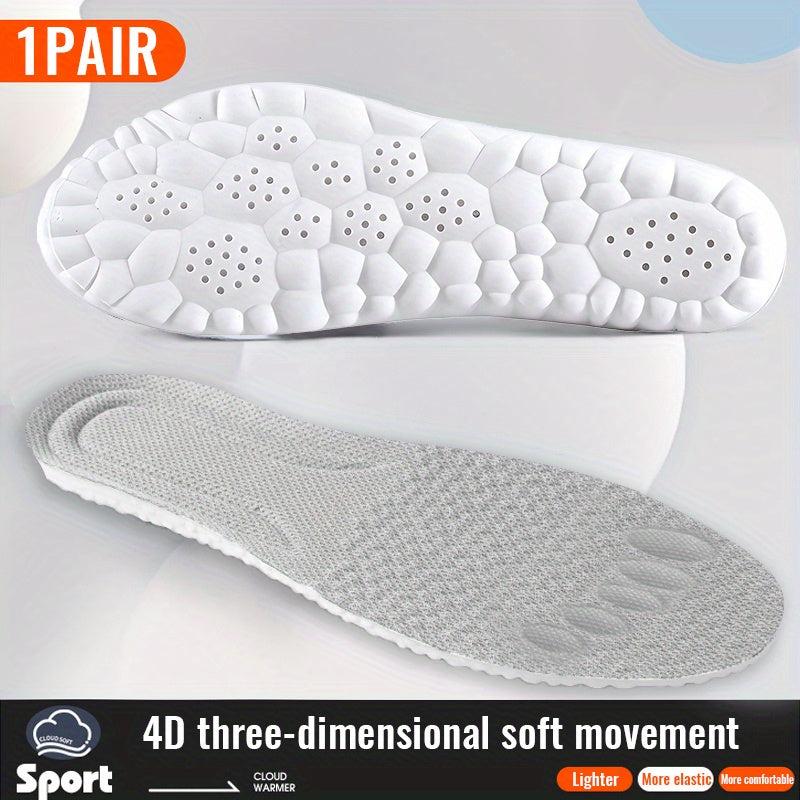 4D Sports Shoes Insoles Soft Running Insole Shock Absorption Arch Support