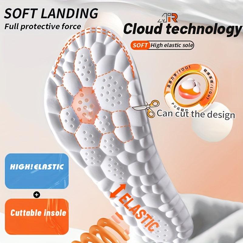 4D Sports Shoes Insoles Soft Running Insole Shock Absorption Arch Support