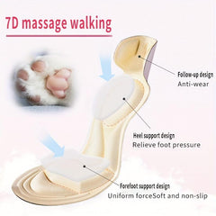 Memory Foam 5D Sport Insoles for Shoes Women Men Breathable Cushion