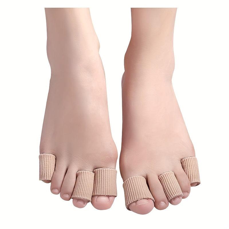 Fiber Gel Toe Finger Covers Anti Abrasion Pain Relief Overlapping Toe Covers