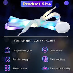 LED Shoelaces Light Up Flashing Glowing Hip Hop Party Favors