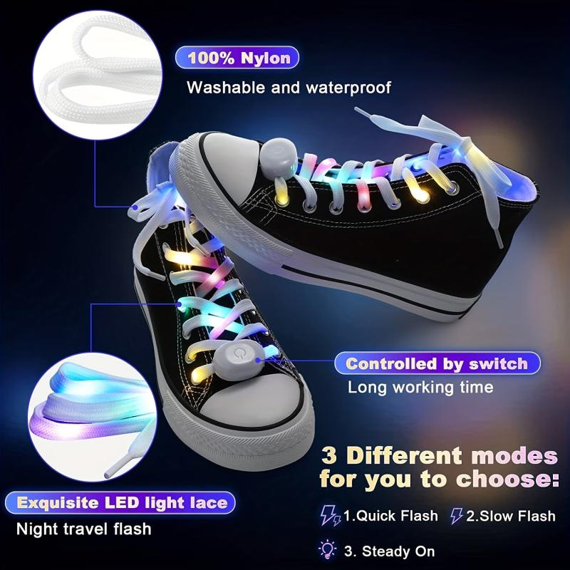 LED Shoelaces Light Up Flashing Glowing Hip Hop Party Favors