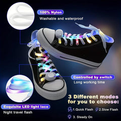 LED Shoelaces Light Up Flashing Glowing Hip Hop Party Favors