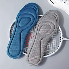 Grey Sports Insoles 4D Anti-odor High Elastic Sweat Absorption Breathable