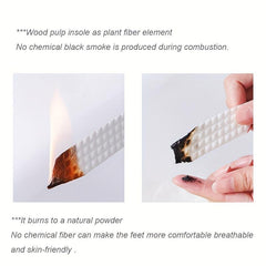 10 Pairs Disposable Wood Pulp Insoles for Men Women