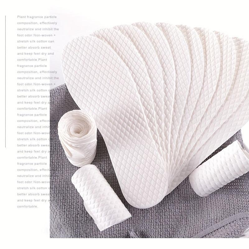 10 Pairs Disposable Wood Pulp Insoles for Men Women