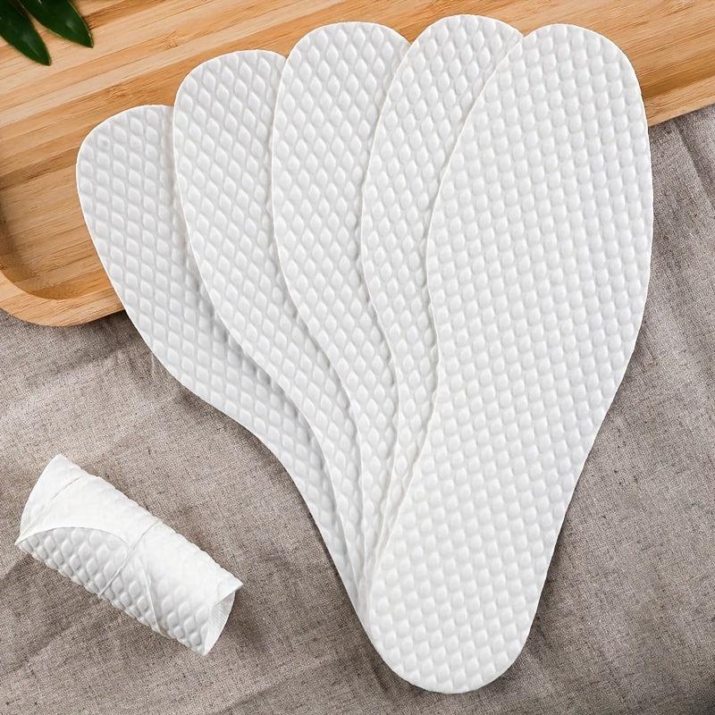 10 Pairs Disposable Wood Pulp Insoles for Men Women