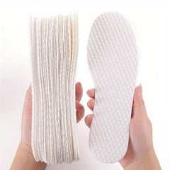 10 Pairs Disposable Wood Pulp Insoles for Men Women