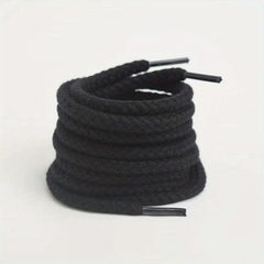 Linen Weave 7mm Round Shoelace High Canvas Sneakers