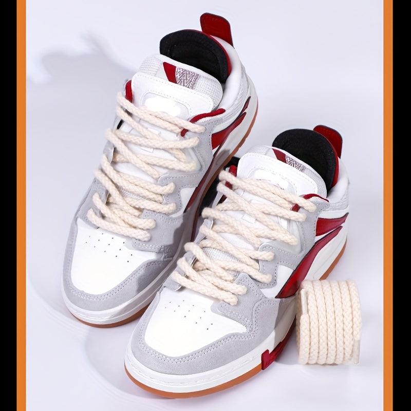 Linen Weave 7mm Round Shoelace High Canvas Sneakers