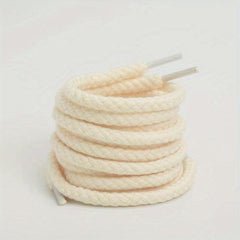 Linen Weave 7mm Round Shoelace High Canvas Sneakers