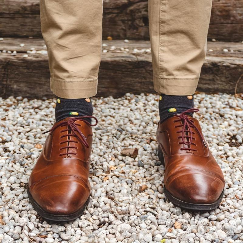 Cotton Waxed Shoelaces Solid Round Oxford Shoe Laces - Waterproof