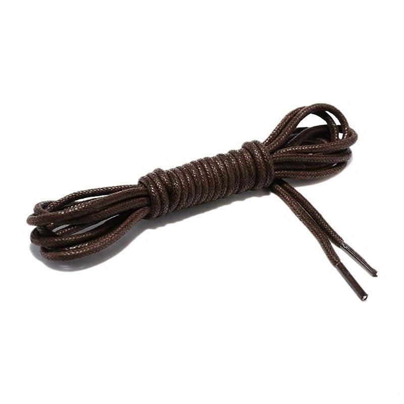 Cotton Waxed Shoelaces Solid Round Oxford Shoe Laces - Waterproof