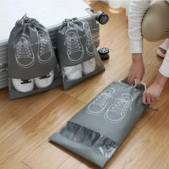5pcs Shoes Storage Bag Closet Organizer Non-woven Portable Travel Bag