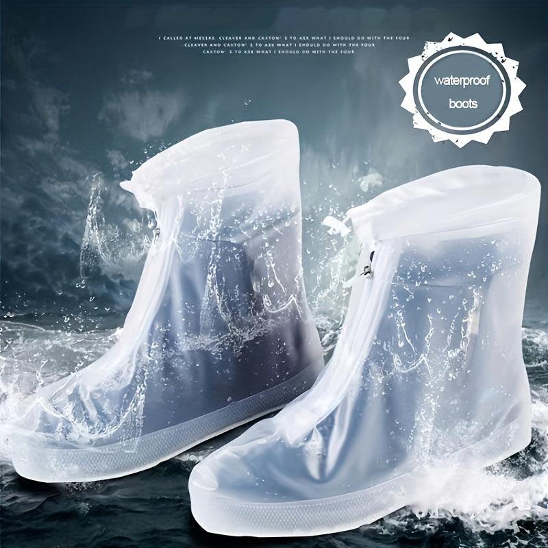 1 Pair Waterproof Rain Boot Covers Non-slip Reusable Foldable