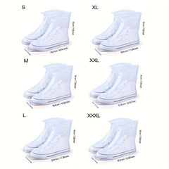 1 Pair Waterproof Rain Boot Covers Non-slip Reusable Foldable