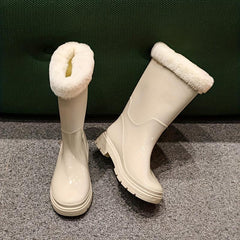 Women's Cremy Mid Calf Boots Fleece Liner Rain Boots