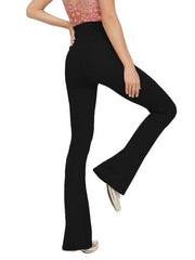High Waist Bootcut Leggings Solid Sports Fitness Yoga Running Trousers