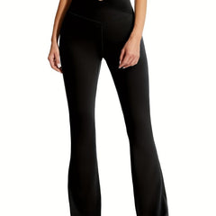 High Waist Bootcut Leggings Solid Sports Fitness Yoga Running Trousers