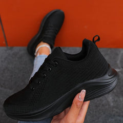 Knit Athletic Running Shoes Soft Sole Lightweight Outdoor Casual Sneakers