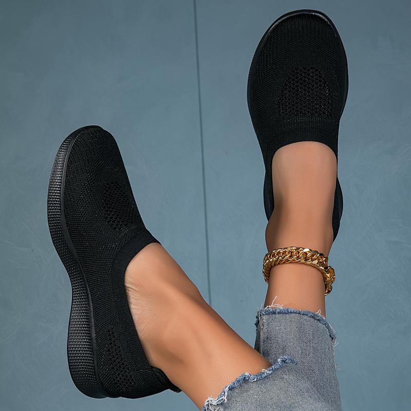 Women's Mesh Slip-On Casual Sneakers Lightweight Walking Shoes