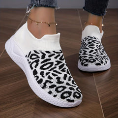 Leopard Print Casual Shoes Lightweight Breathable Sneakers