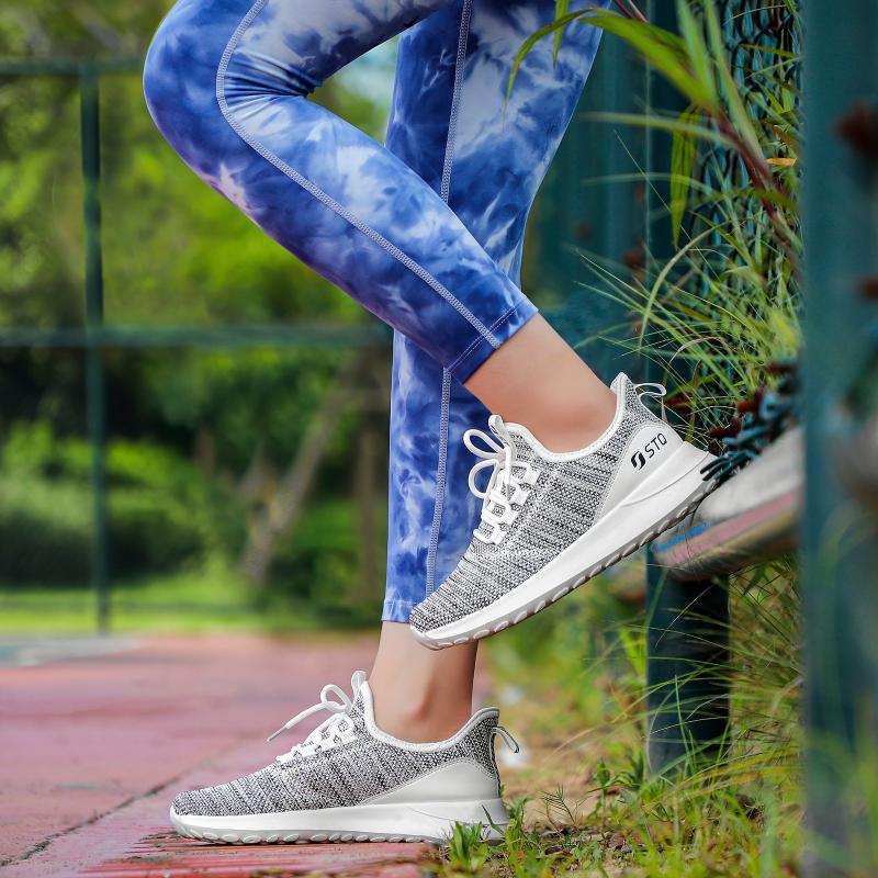Women's Lightweight Tennis Shoes Mesh Sneakers Arch Support Gym Walking