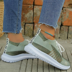 Christmas Pattern Soft Mesh Sneakers Lightweight Breathable Shoes
