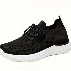 Women's Casual Mesh Sneakers Lace-up Breathable Anti-slip Running Shoes