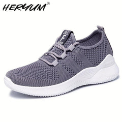 Women's Breathable Soft Sole Running Shoes Lace up Casual Sneakers