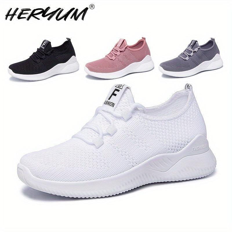 Women's Breathable Soft Sole Running Shoes Lace up Casual Sneakers